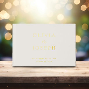 Gold Foil Mariage Ivoire personnalisé