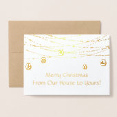 Gold Foil Mason Jar String Lights Folie Kaarten (Voorkant met envelop)