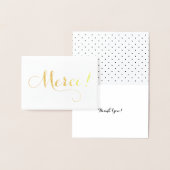 Gold Foil MERCI Calligraphie Carte de remerciement (Affichage)