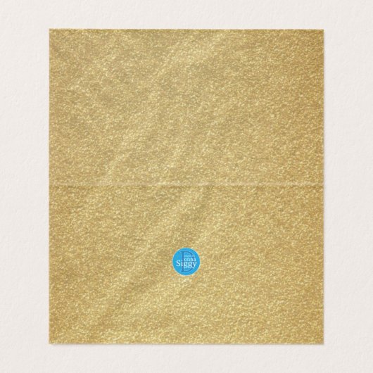 Gold Foil Merry-kerstscript Kaart (Binnenkant ongevouwen)