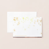 Gold Foil Merry-kerstscript voor hartsneeuw Folie Kaarten (Met envelop)