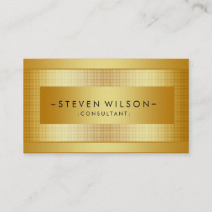 Gold Foil Metal Professional Modern Elegant Black Visitekaartje