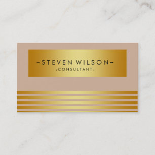Gold Foil Metal Professional Modern Elegant Visitekaartje