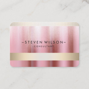 Gold Foil Metal Professional Modern Elegant Visitekaartje