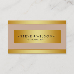 Gold Foil Metal Professional Modern Elegant Visitekaartje