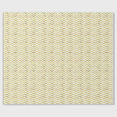 Gold Foil Modern Elegant Chevron Cadeaupapier (Vlak)