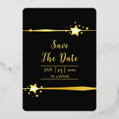 Gold Foil Modern Luxury Vector Invitation Kaart (Achterkant)
