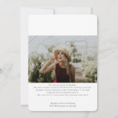 Gold Foil Moderne Grad Party 4 Photo Invitation (Dos)