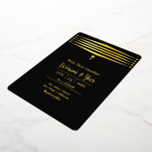 Gold Foil Moderne Luxe Vector Invitation Card (Rotation)