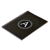 Gold Foil Monogram Polka Dot Notitieboek (Linkerzijde)