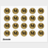 Gold Foil Monogram Scottish MacKay Sticker Seal (Vel)