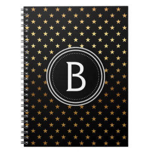 Gold Foil Monogram Sterren Notitieboek