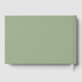 Gold Foil Monogramme Sage Green Mariage Livre d'or (Verso)