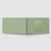 Gold Foil Monogramme Sage Green Mariage Livre d'or (Complet)