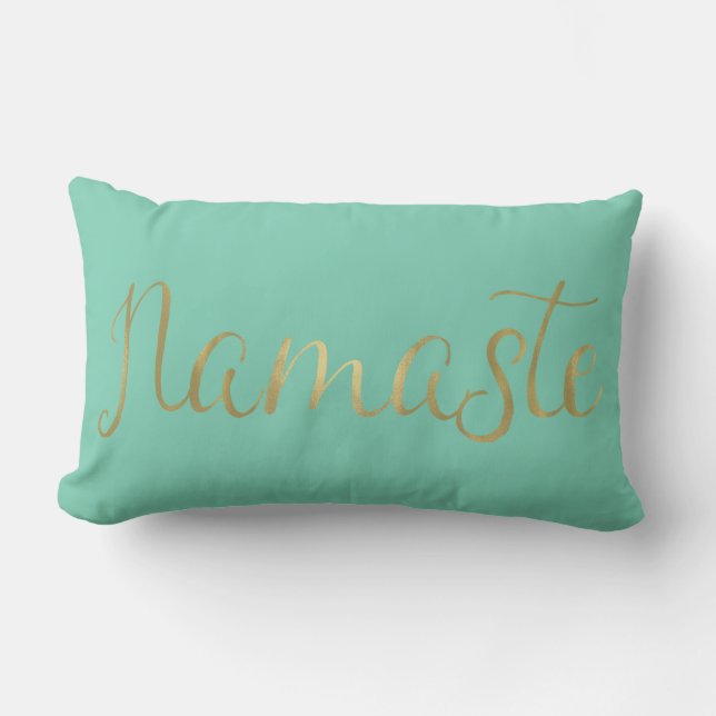 Gold Foil Namaste Kussen (Voorkant)