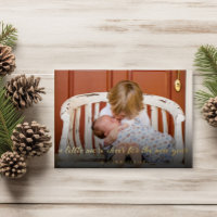 Gold Foil New Years Baby geboorteaankondiging