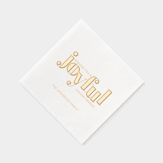 Gold Foil Noël Joyeux Typographie (Droite)