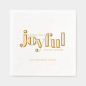 Gold Foil Noël Joyeux Typographie (Recto)