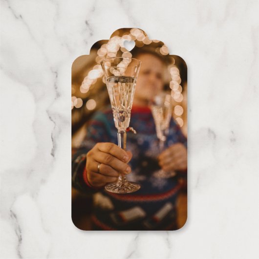 Gold Foil Notenkraker Kerst Kaarten Cadeaulabels (Achterkant)