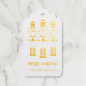 Gold Foil Notenkraker Kerst Kaarten Cadeaulabels (Voorkant)