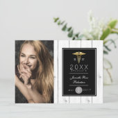 Gold Foil Nursing Graduation Party | FAIRE-PART (Debout devant)