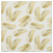 Gold Foil Palm Leaves Pattern Stof (Swatch)