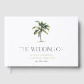 Gold Foil Palm Tree Plage tropicale Mariage (Recto)