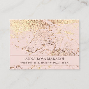 *~* Gold Foil Pastel Beauty Wedding Elegant  Visitekaartje