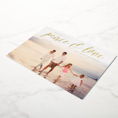 Gold Foil Peace & Love Cartes photos de vacances (Rotation)