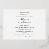 Gold Foil Photo Faire-part diplômée (Verso)