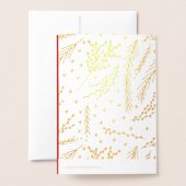 Gold Foil Pines kerstfeestdag Kaart (Met envelop)