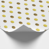 Gold Foil Polka Dot Pattern Cadeaupapier (Hoek)