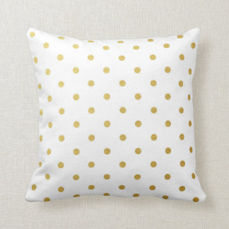 Gold Foil Polka Dots Modern White Metallic Kussen