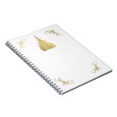 Gold Foil Princess Vlag Kasteel Storybook Elegant Notitieboek (Rechterzijde)