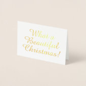 Gold Foil "Quel beau Noël !" Carte (Devant)