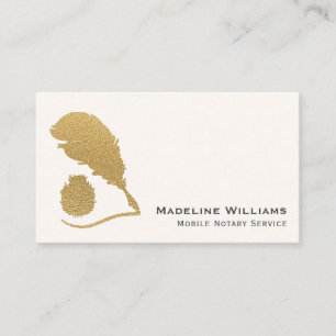 Gold Foil Quill QR-code mobiel Visitekaartje