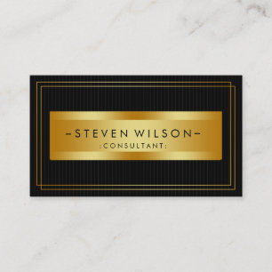Gold Foil Retro Elegant Financial Services Service Visitekaartje