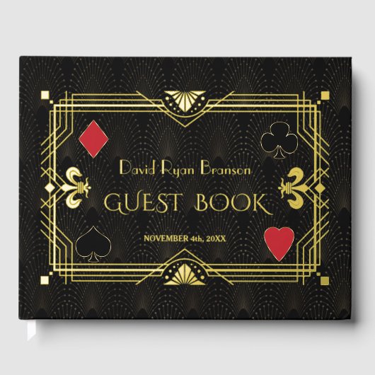 Gold Foil Roaring 20's Art Deco Bachelor Party (Recto)