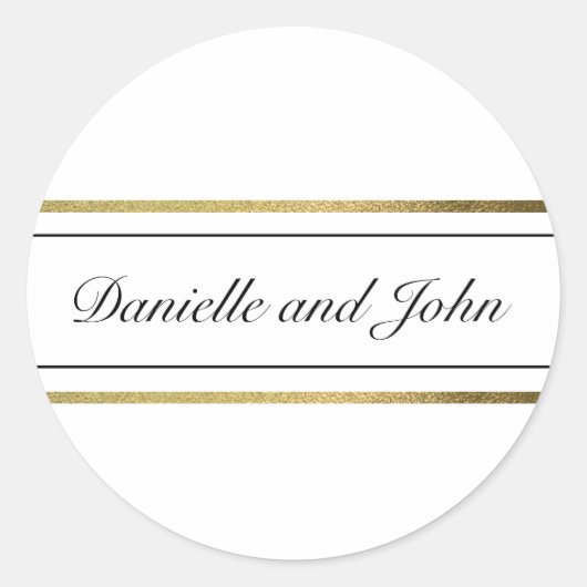 Gold Foil Ronde Sticker (Voorkant)