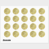 Gold Foil Ronde Sticker (Vel)