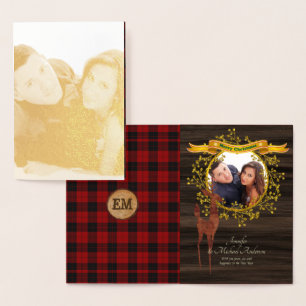 GOLD FOIL Rustic Buffalo Pset-FOTO-programma's Folie Kaarten