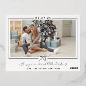 Gold Foil Save The Date Christmas Card Folie Feestdagen Briefkaart (Achterkant)