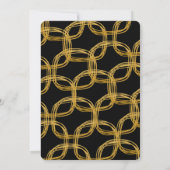 Gold Foil Scribble Circle Chic Wedding Invitations (Dos)