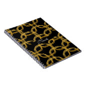 Gold Foil Scribble Circle Modern Carnet Journal (Côté Droit)