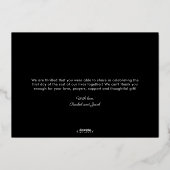 Gold Foil Script 3-Photo Wedding Hartelijk dank Folie Uitnodiging (Achterkant)