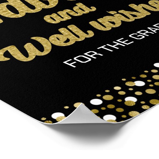 Gold Foil Script Advice and Well wil Afstudeerder  Poster (Hoek)