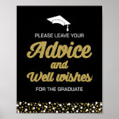 Gold Foil Script Advice and Well wil Afstudeerder  Poster (Voorkant)