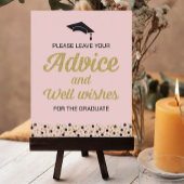 Gold Foil Script Advice and Well wil Afstudeerder Poster