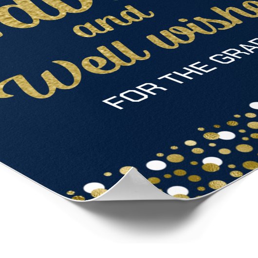 Gold Foil Script Advice and Well wil Afstudeerder  Poster (Hoek)