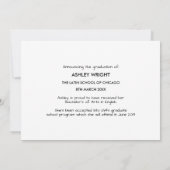 Gold Foil Script Afstudeerder Overlay Foto Mededel Aankondiging (Achterkant)